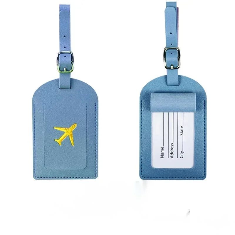 Stamped Leather Luggage Tag