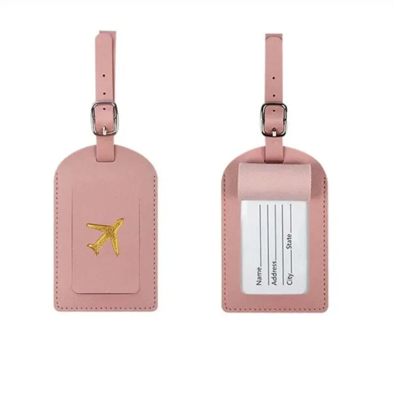 Stamped Leather Luggage Tag