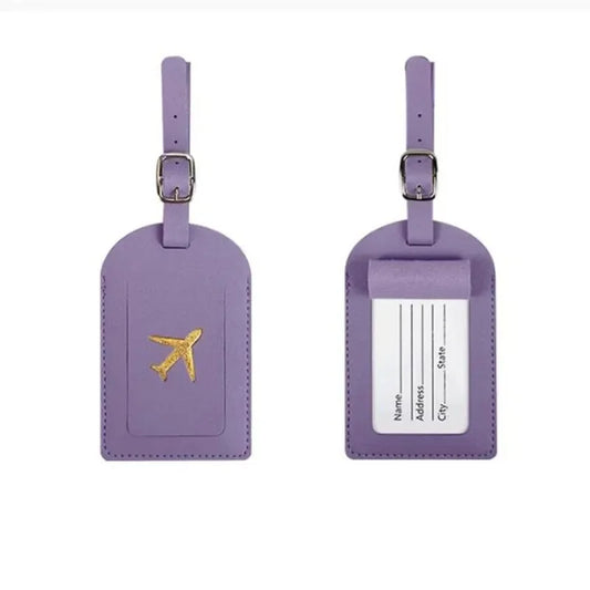 Stamped Leather Luggage Tag