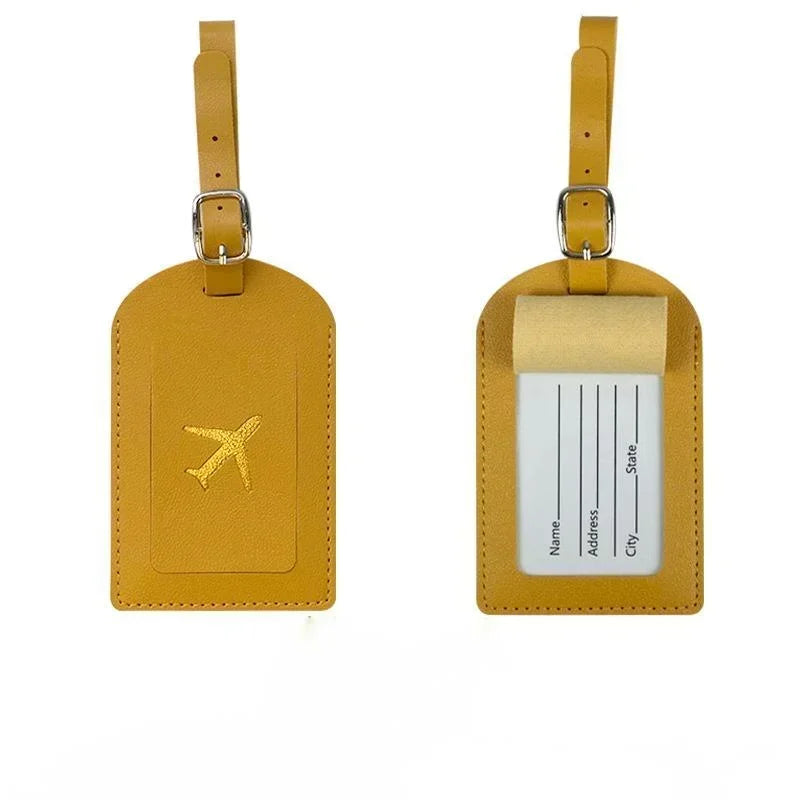 Stamped Leather Luggage Tag