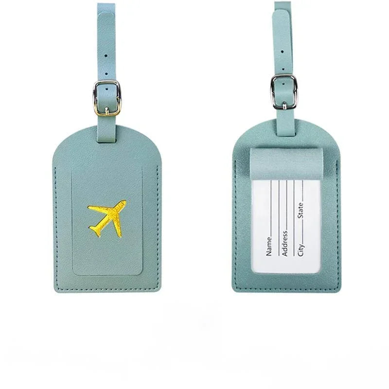 Stamped Leather Luggage Tag