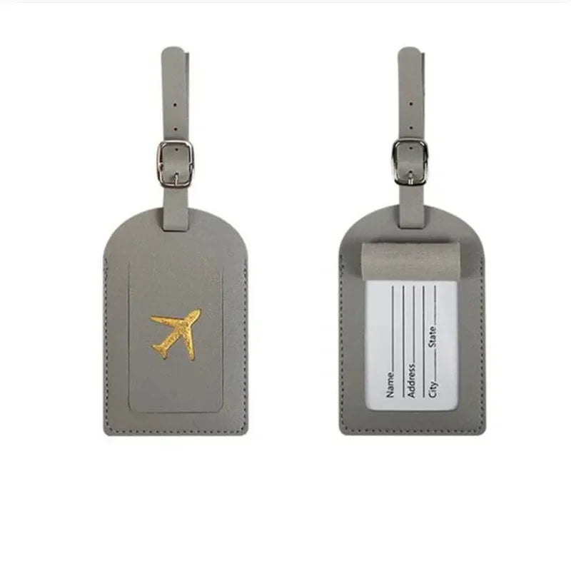 Stamped Leather Luggage Tag