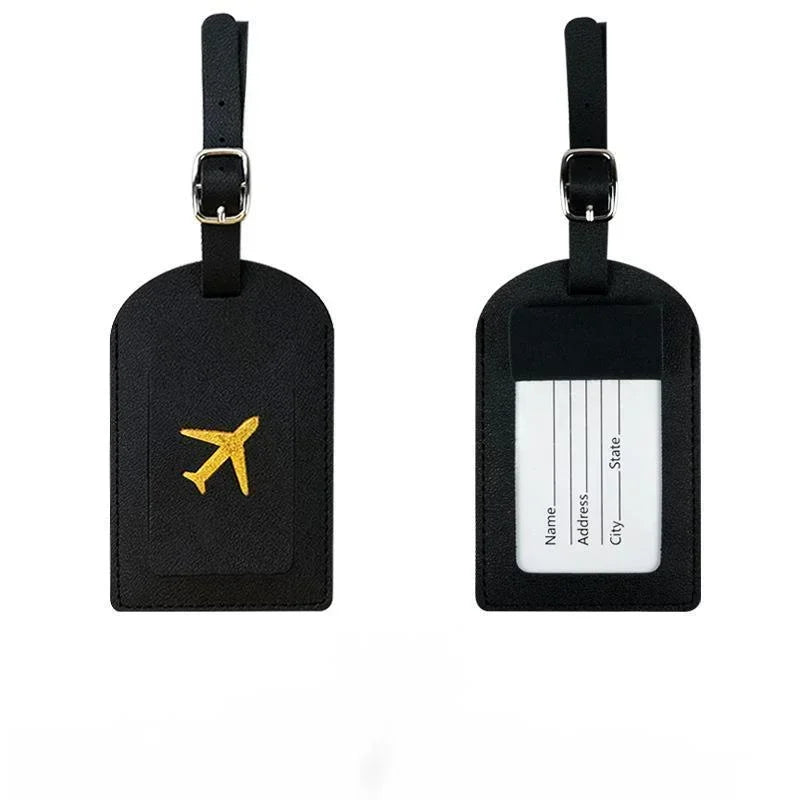 Stamped Leather Luggage Tag